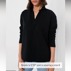 POMANDER PLACE

Black Bradley Knit Polo Popover